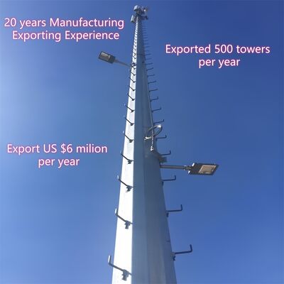 10M 30M 45M 60M کمپکت گرم غوطه ور گالوانیزه مونوپول برج 5G وای فای مخابرات آنتن ارتباطات سقف