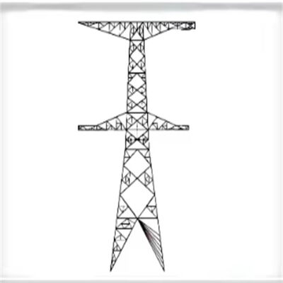 برج انتقال برق استیل گالوانیزه ماندگار 66KV 132KV Multi Circuit Electrical Grid Mast