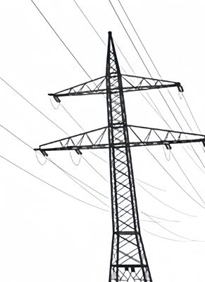 برج انتقال برق استیل گالوانیزه ماندگار 66KV 132KV Multi Circuit Electrical Grid Mast