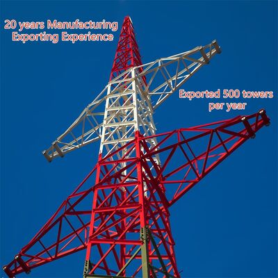 برج انتقال برق استیل گالوانیزه ماندگار 66KV 132KV Multi Circuit Electrical Grid Mast