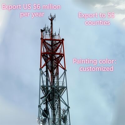 برج فولادی لوله ای با سه پای قوی و پایدار که برای پاسخگویی به الزامات سنگین و محیط زیست در صنعت طراحی شده است