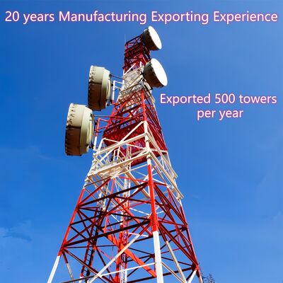 برج فولادی زاویه ای با 4 پا که با استاندارد های ANSI TIA و EN طراحی شده و پشتیبانی از پروژه های زیرساخت های مخابراتی و برق را ارائه می دهد