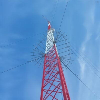 Guyed Wire Tower designed extensive coverage elevation applications using steel materials proven engineering design codes