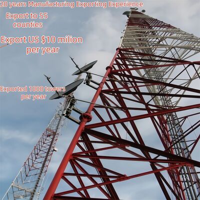 برج فولادی لوله ای با 3 پای سنگین که پشتیبانی ساختاری قوی را فراهم می کند