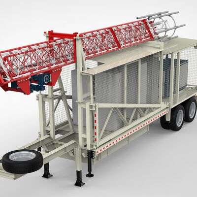 برج تلسکوپی 15-30M فولاد گالوانیزه کامیون نصب شده آنتن ارتباطی 40M/S ضد باد