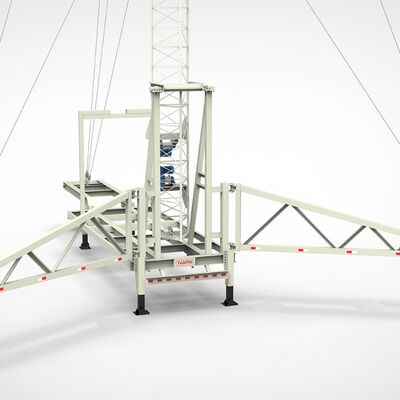 ماشین نقلیه نصب شده تلسکوپی فولاد گالوانیزه 15 20 25 30M 5G 4G Wifi برج ارتباطات بر روی چرخ