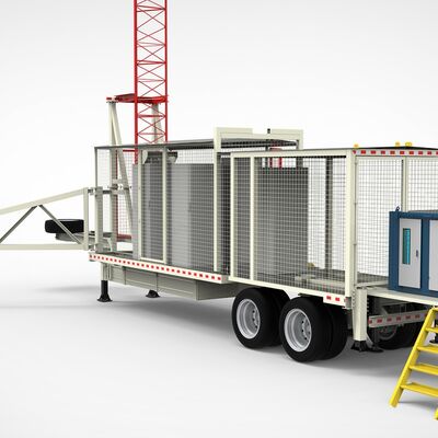 30M برج تلسکوپی فولاد گالوانیزه کامیون اتصال نصب شده آنتن 40M / S مقاومت در برابر باد گواهینامه ایزو