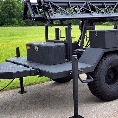 Telescopic Lattice Tower 15-30M Galvanized Steel Truck Mounted Communication Antenna 40M/S Wind Resistant