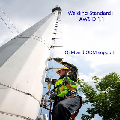 برج مونوپول برج مخابراتی فولادی طراحی شده با توجه به استانداردهای GB T 700 و GB T 1591 که اطمینان از یکپارچگی ساختاری برای مخابرات را فراهم می کند