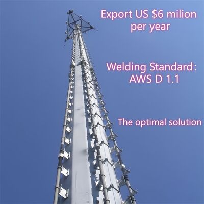 برج مونوپول برج مخابراتی فولادی طراحی شده با توجه به استانداردهای GB T 700 و GB T 1591 که اطمینان از یکپارچگی ساختاری برای مخابرات را فراهم می کند