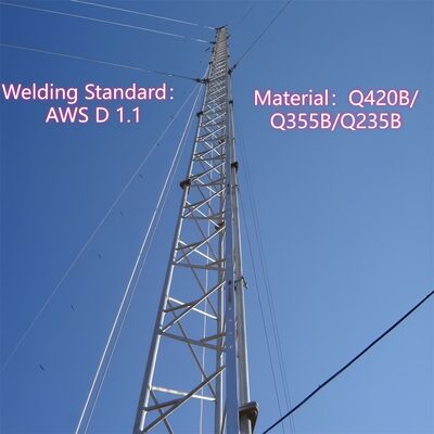 Steel Guyed Wire Tower designed with mild steel and high tensile steel options to meet diverse engineering requirements