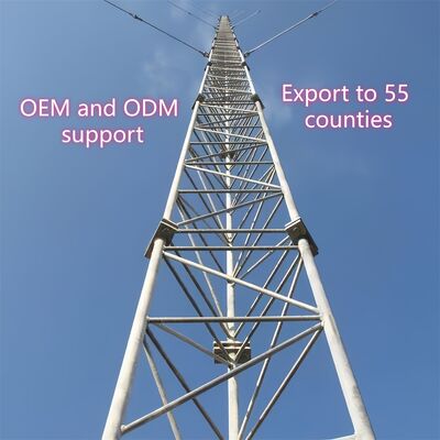 برج سیمی مهار خورشیدی یکپارچه 20 متر تا 50 متر برای نظارت و ارتباط از راه دور نیروگاه فتوولتائیک