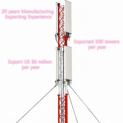 برج 20-100 متری سیم محکم مقاوم در برابر سرما برای ارتباطات در مناطق آلپین با دمای پایین