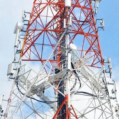 High-Performance 5G Radio 4-Legged Angular Antenna Tower for Wireless Communication