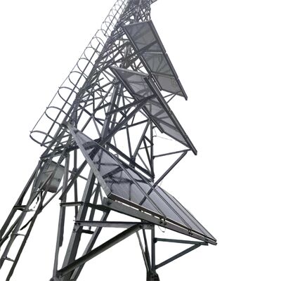 برج آنتن پانل خورشیدی خاموش شبکه فولاد گالوانیزه 15 25 35M 5G 4G Wifi Remote Area Telecom Tower