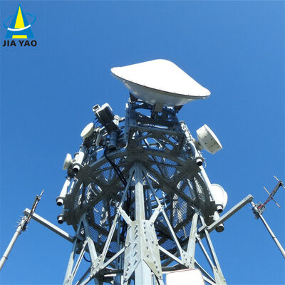 10 16 22 28M سبک وزن سه پایه فولادی زاویه دار گالوانیزه خود نگهدار در فضای باز 5G 4G Wifi Rural Telecom Tower