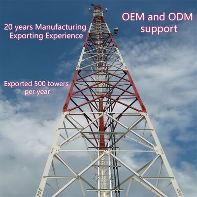 10 16 22 28M سبک وزن سه پایه فولادی زاویه دار گالوانیزه خود نگهدار در فضای باز 5G 4G Wifi Rural Telecom Tower