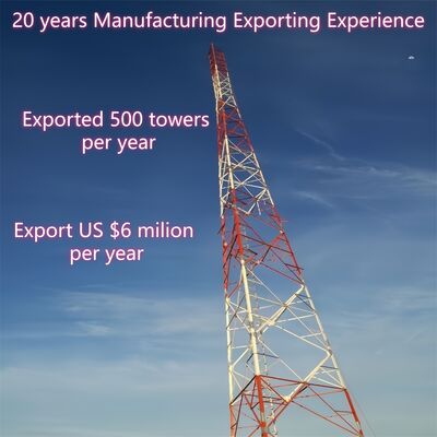 14 20 26 32M سبک وزن 3 پایه فولادی گالوانیزه زاویه ای در فضای باز 5G 4G مایکروویو ایستگاه پایه موقت دکل