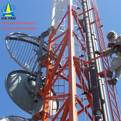 14 20 26 32M سبک وزن 3 پایه فولادی گالوانیزه زاویه ای در فضای باز 5G 4G مایکروویو ایستگاه پایه موقت دکل