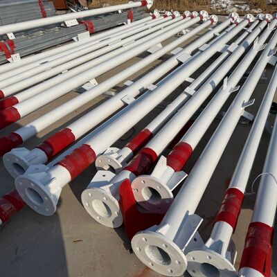 ساختار گالوانیزه برج فولادی لوله ای 40 متری 3 پا مناسب برای کاربردهای مایکروویو و رصد مخابراتی