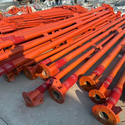 برج فولادی لوله ای 3 پایه سنگین 45 متری با مقاومت ضربه ای بالا مناسب برای مایکروویو و برج های امنیتی مخابراتی