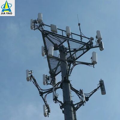 11 23 36M ارتفاع سفارشی برج ارتباطی تک قطبی عمر طولانی برای پوشش سیگنال منطقه از راه دور