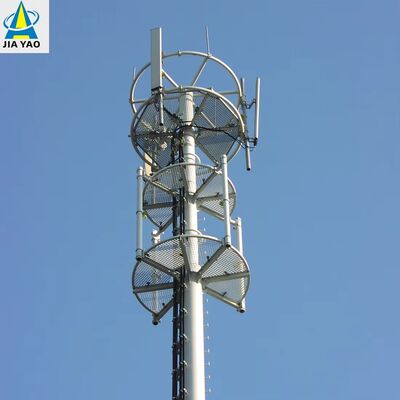 16 24 32M Monopole Communication Steel Tower Wind Resistant for 5G Urban Base Station