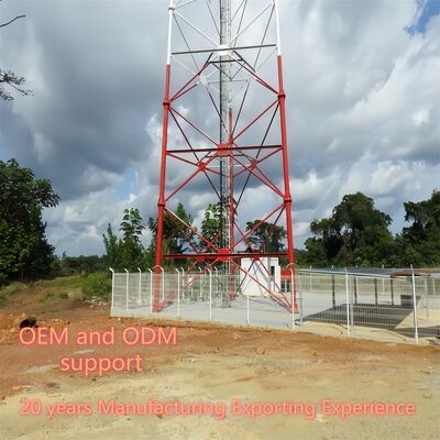 Durable 3 Legged Tubular Steel Tower Galvanized Self Supporting Telecom Mast for Outdoor 5G 4G Microwave Applications