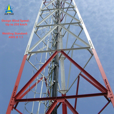3 Leg Angular Long Service Life Stainless Steel Communication Tower Corrosion Resistant For Coastal Area