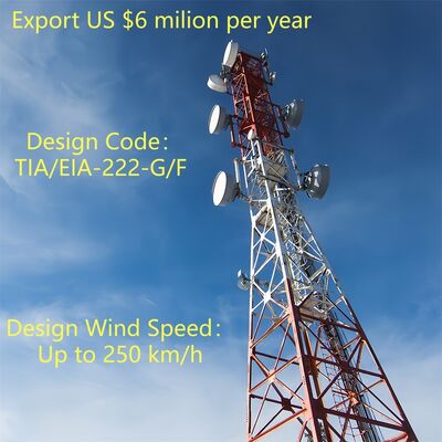 Custom Height 4 Legged Angular Lattice Steel Tower For Commercial Complex 5G