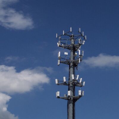 25M Weathering Steel Monopole Communication Tower For Microwave Signal Transmission