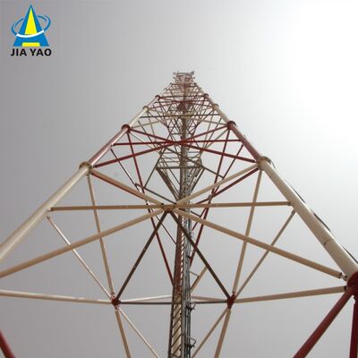 برج مخابراتی لوله 3 پایه مقاوم در برابر لرزش 40M برای ارتباطات ایستگاهی