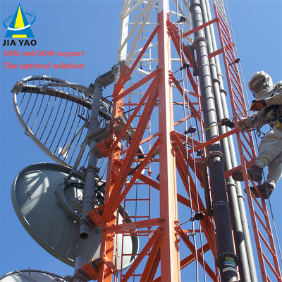 برج فولادی 46 متری محافظ صاعقه 3 پایه برای ایستگاه پایه 5G پارک صنعتی