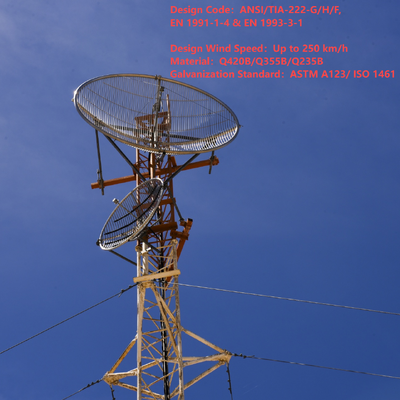 Custom Height Guyed Tower Cost Effective For Rural Broadcast Signal