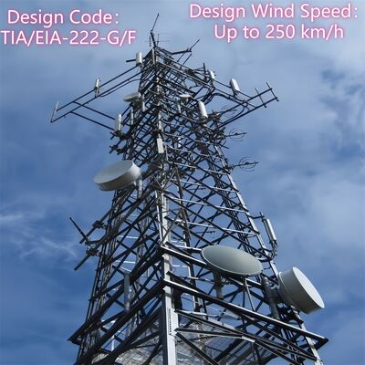 34 46 56 Meter Long Durability 4 Legged Communication Tower For Public Facility Network