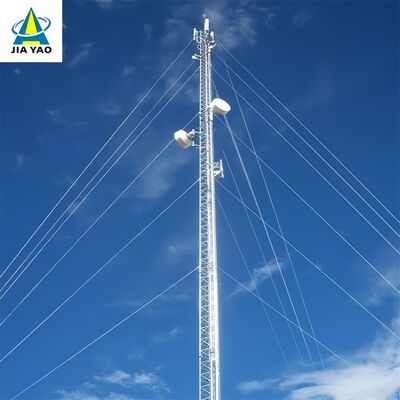 33 برج 60 متری باد تطبیق پذیر Guyed مقرون به صرفه برای پوشش پهنای باند روستایی