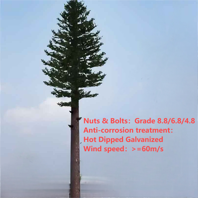 15 25 32 متری سفارشی Bionic Pine Tree Tower برای پوشش سیگنال 5G پارک شهر