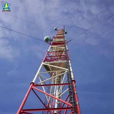 48 50 60M تنش قابل تنظیم برج سیم گاید برای پوشش سیگنال مرتع علفزار