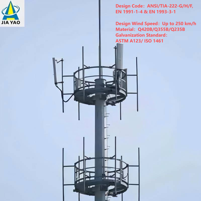 برج تک قطبی سفارشی 36 متری برای استقرار 5G پارک مرکزی شهر