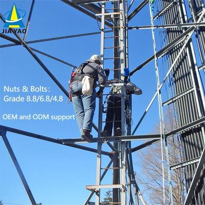 50M  Hot-Dip Galvanized 3-Legged Angular Modular Bolt Connection Steel Village Wireless Signal Lattice Tower