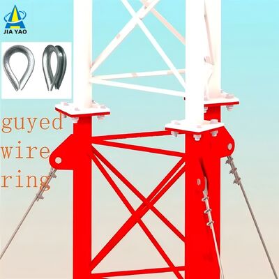 برج سیمی بسیار بالا برای پخش تلویزیون رادیویی دوربرد ANSI/TIA-222 دکل مشبک استاندارد مقاوم با سیستم لنگر فولادی مقاوم