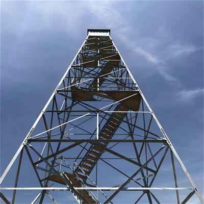30m-60m Galvanized Steel Lightning Protection Monitoring Observation Telecom Tower